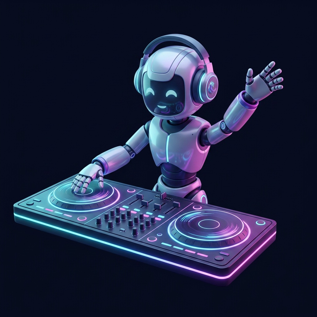The Dsrupt AI DJ at the decks